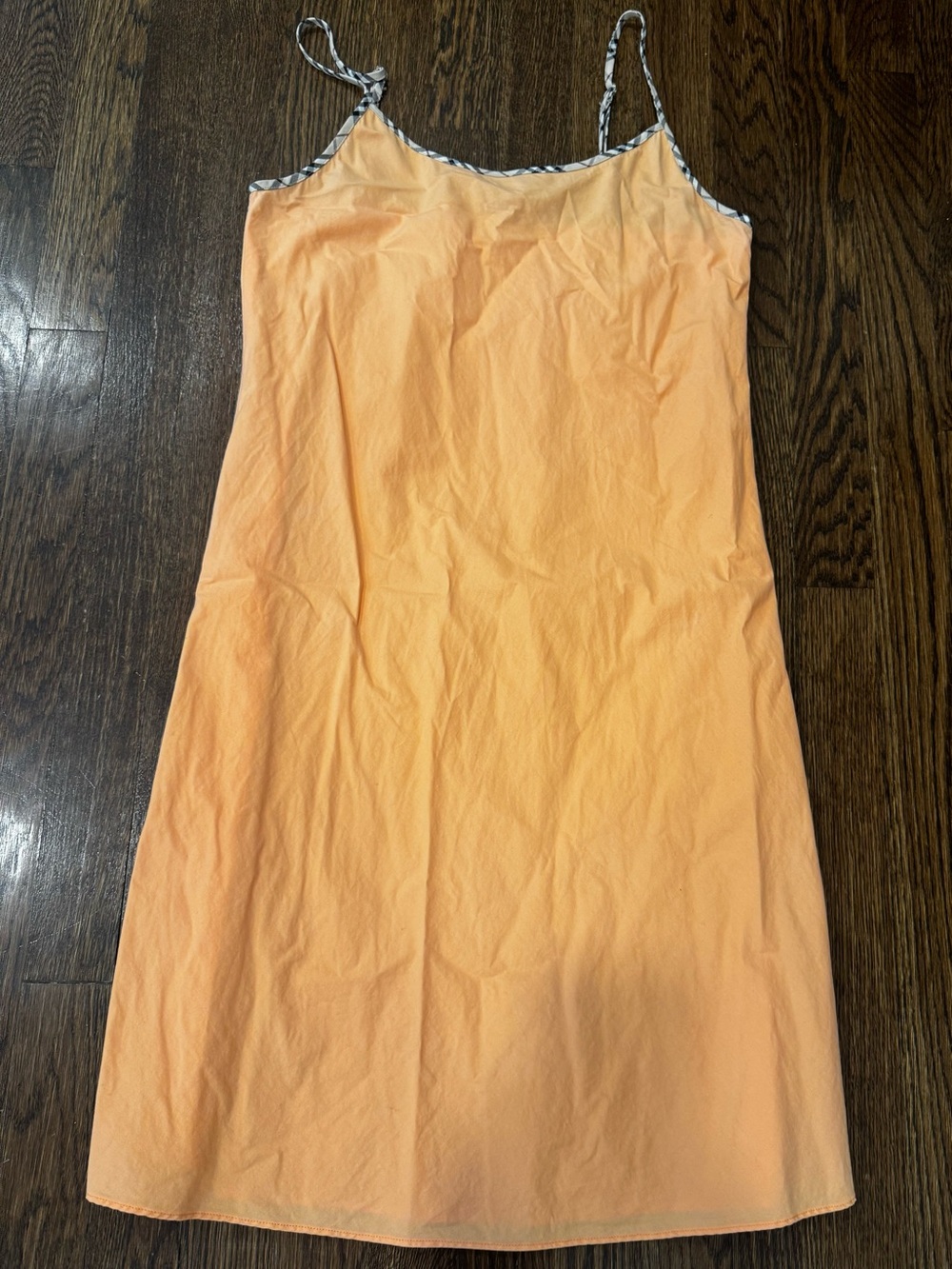 Burberry London Women’s Classic Camisole Midi Orange Dress Size Small